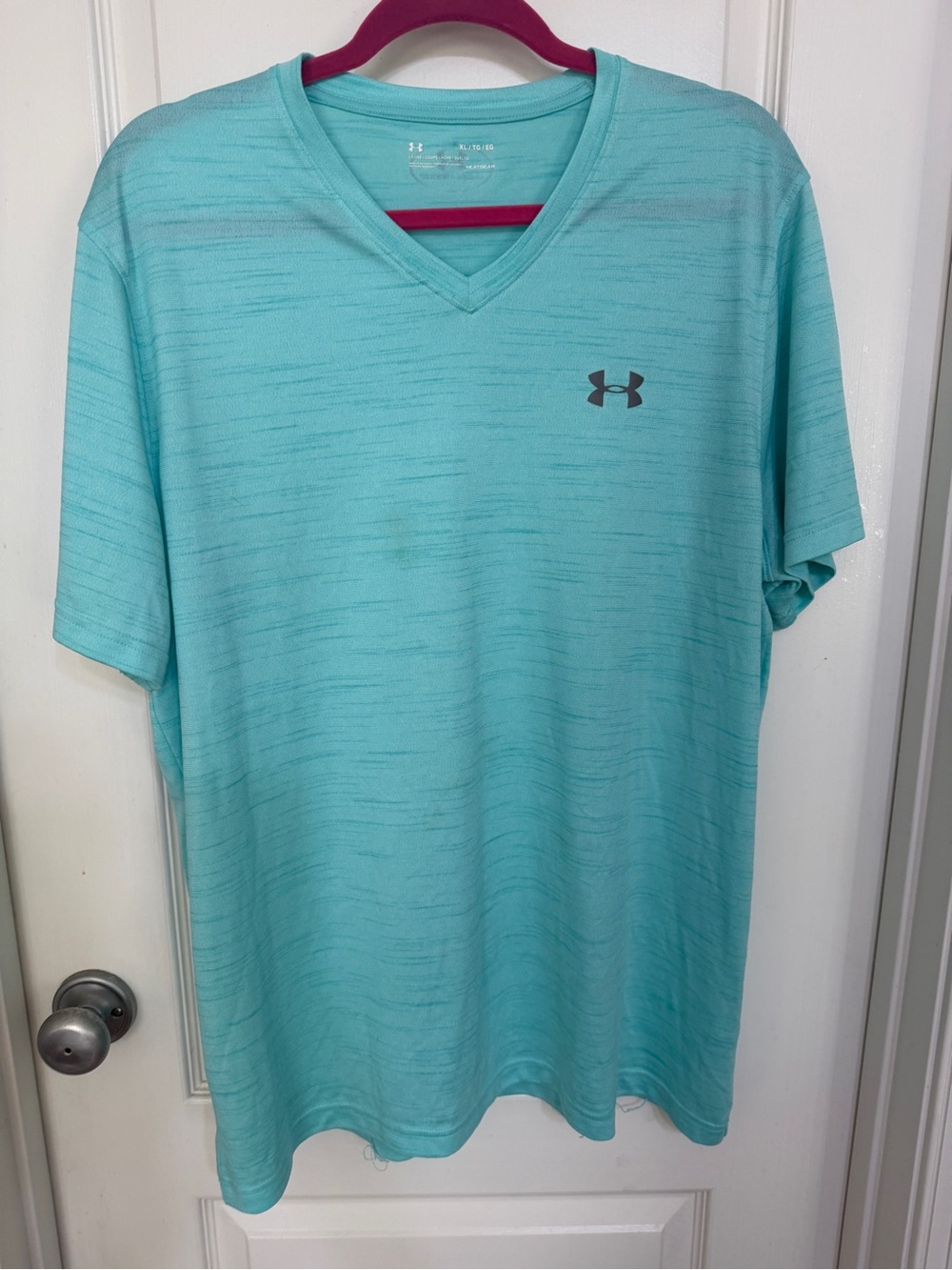 Under Armour Women's Short-Sleeve V-Neck Tee - Aqua Blue